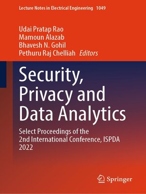 cover image of Security, Privacy and Data Analytics